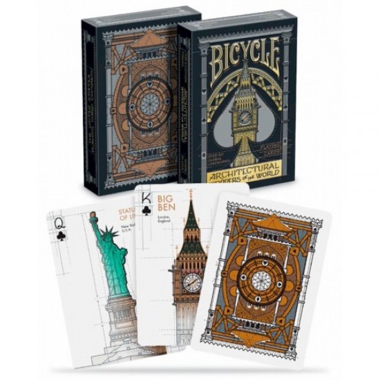 BICYCLE architectural wonders of the world  PLAYING CARDS