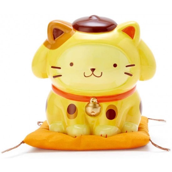 日本 Sanrio Pompompurin 布甸狗 招財貓 陶瓷錢箱