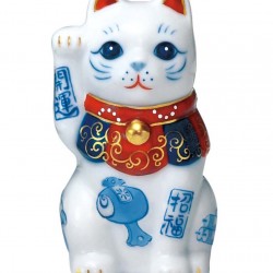 日本 藥師窯 染錦 開運 招福 招財貓 日本 藥師窯 染錦 開運 招福 招財貓