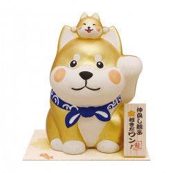 日本 京都龍虎堂 金運 招福 柴犬 錢箱 日本 京都龍虎堂 金運 招福 柴犬 錢箱