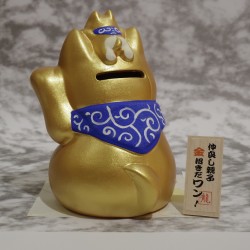 日本 京都龍虎堂 金運 招福 柴犬 錢箱