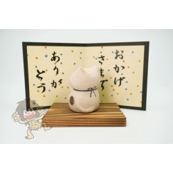 日本 萬古燒 感謝 招財貓