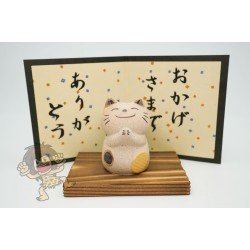 日本 萬古燒 感謝 招財貓 日本 萬古燒 感謝 招財貓