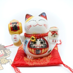 福緣貓 開運 達磨 招財貓 錢箱(小)