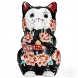 日本 九谷燒 招財貓 櫻花 日本 九谷燒 招財貓 櫻花