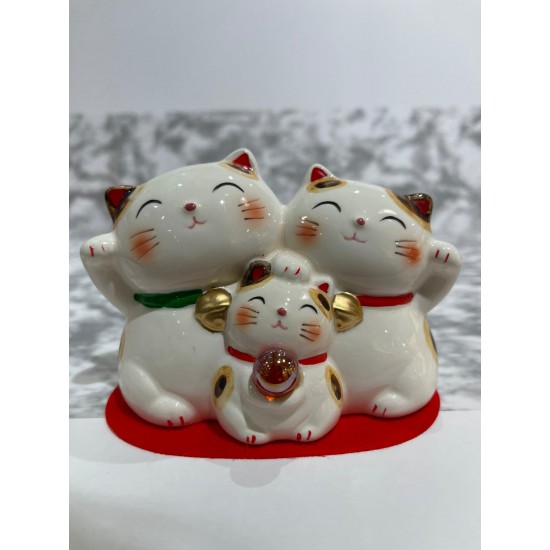 日本陶瓷招財貓錢箱 