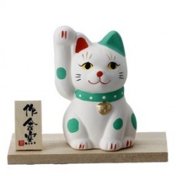 日本 瀨戶燒 福色 招財貓 (綠色) 日本 瀨戶燒 福色 招財貓 (綠色)
