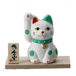 日本 瀨戶燒 福色 招財貓 (綠色) 日本 瀨戶燒 福色 招財貓 (綠色)