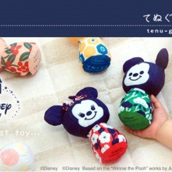 日本 Eyeup Disney 和風 手搖鈴 公仔 米奇&米妮一對